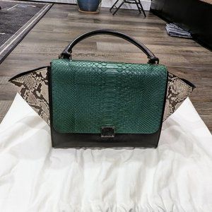 Celine Medium Python Trapeze Bag